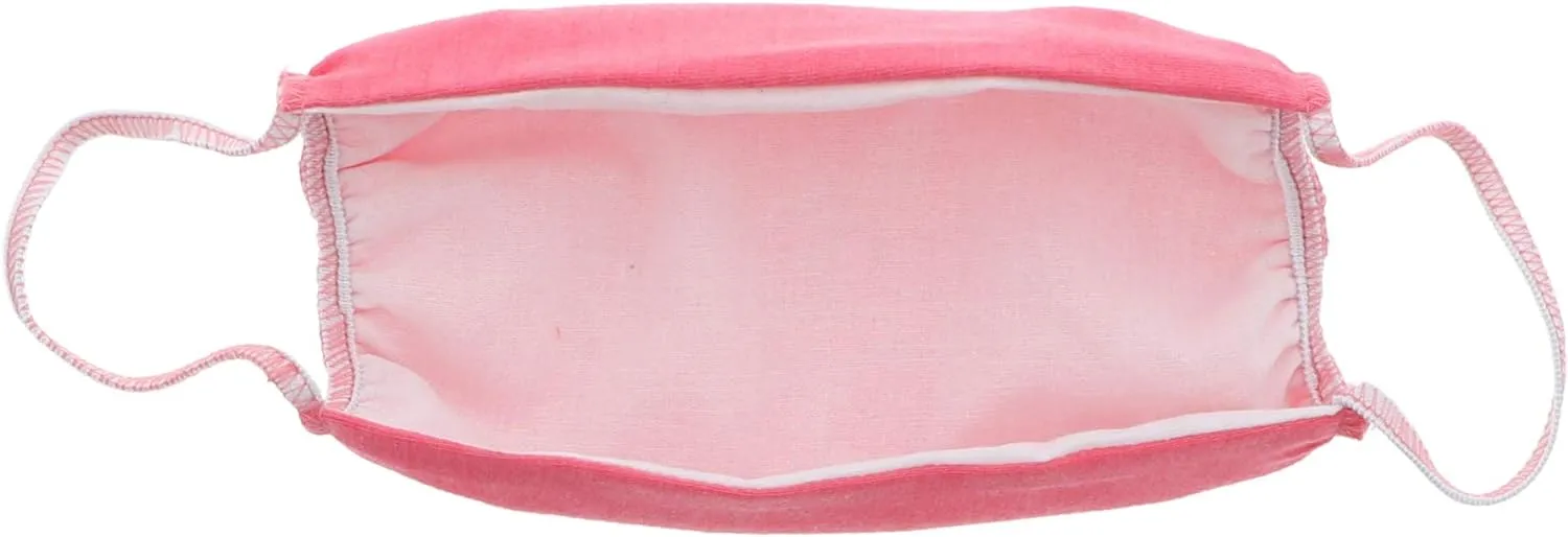 2 Ply Face Mask MADE IN USA Cotton Pink Washable Masks and Neck Gaiter Matching Set