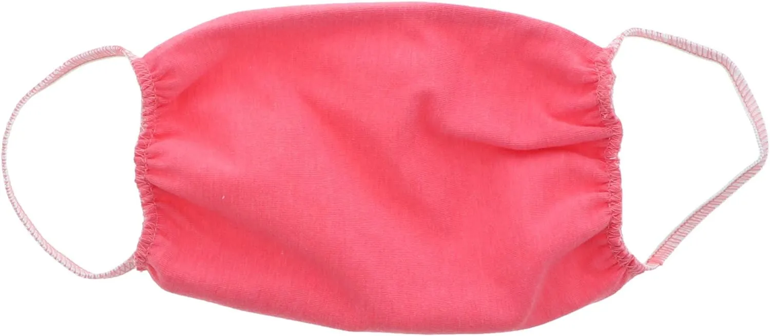 2 Ply Face Mask MADE IN USA Cotton Pink Washable Masks and Neck Gaiter Matching Set