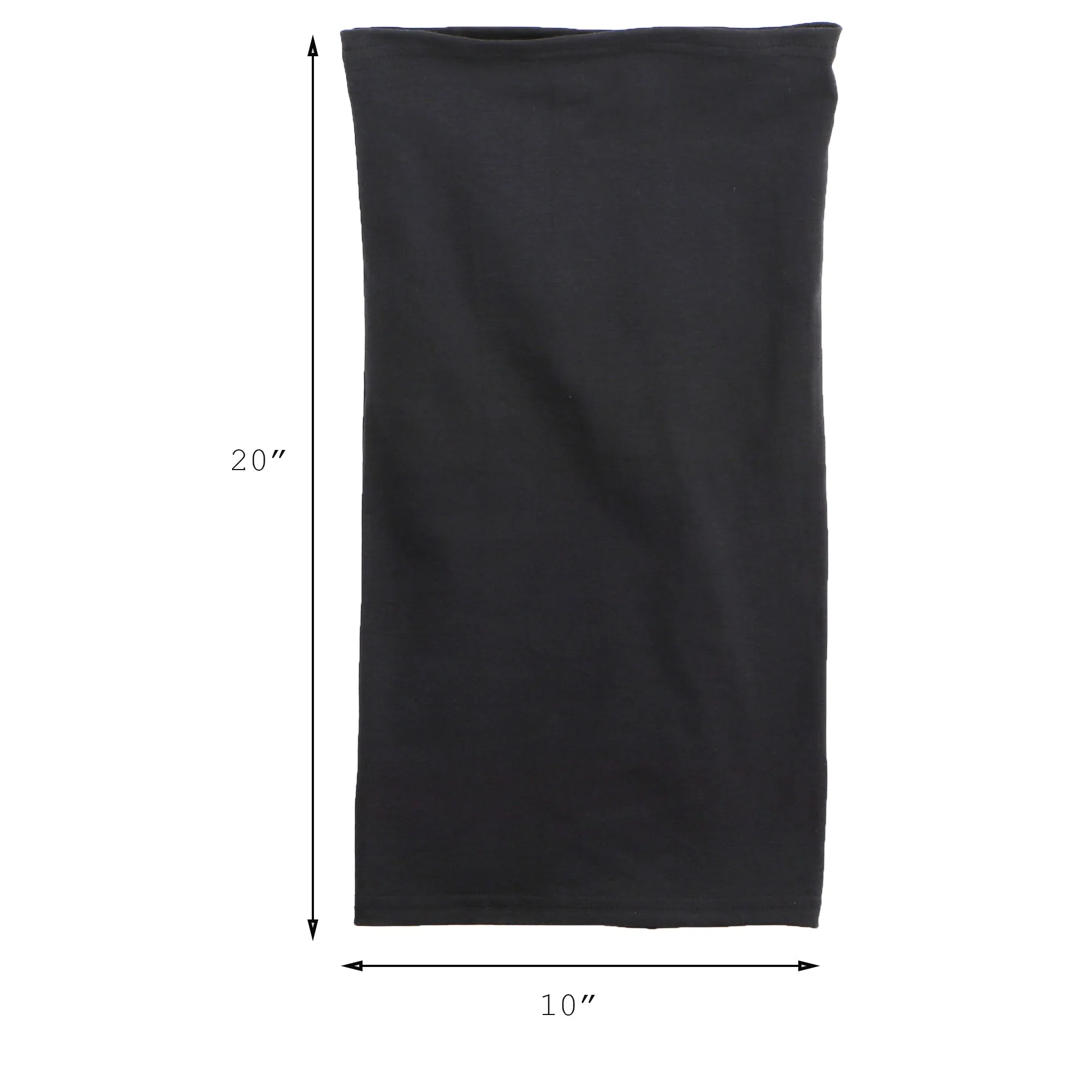 2 Ply Face Mask MADE IN USA Cotton Solid Black Washable Masks and Neck Gaiter Matching Set