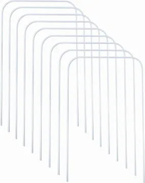 9-Piece White Plastic Croquet Wicket Set for Enjoyable Outdoor Play