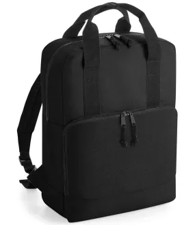 BagBase Recycled Twin Handle Cooler Backpack | Black