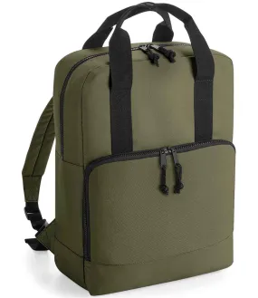 BagBase Recycled Twin Handle Cooler Backpack | Military Green