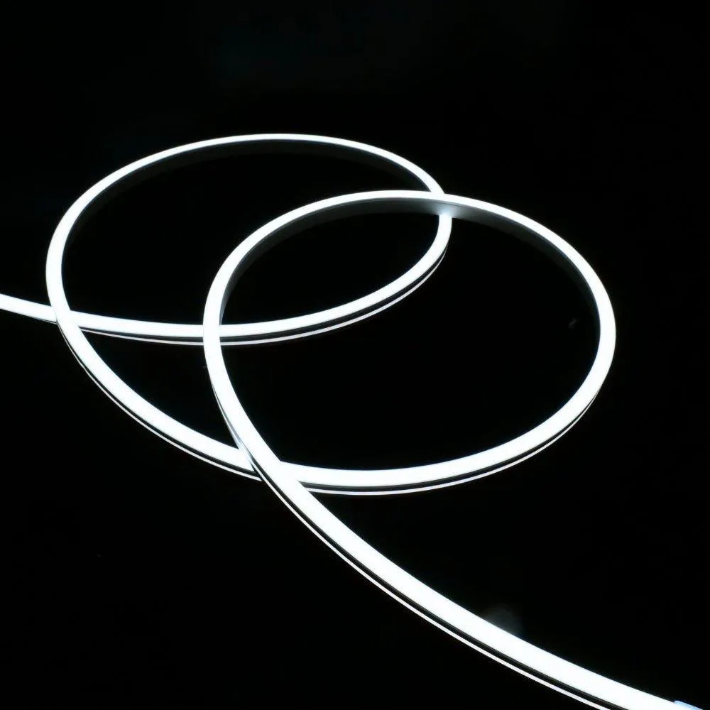 Cool White LED Neon Flex 12V 8x16mm 120 LEDs/m IP65 Waterproof 1cm Cut