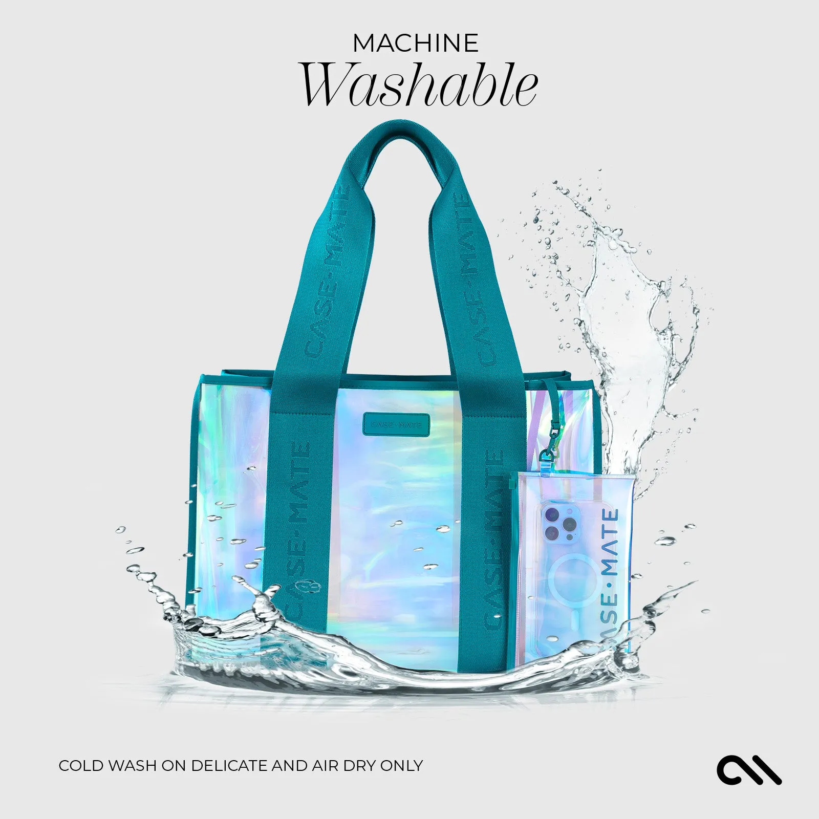 Emerald Blue Soap Bubble Travel Tote
