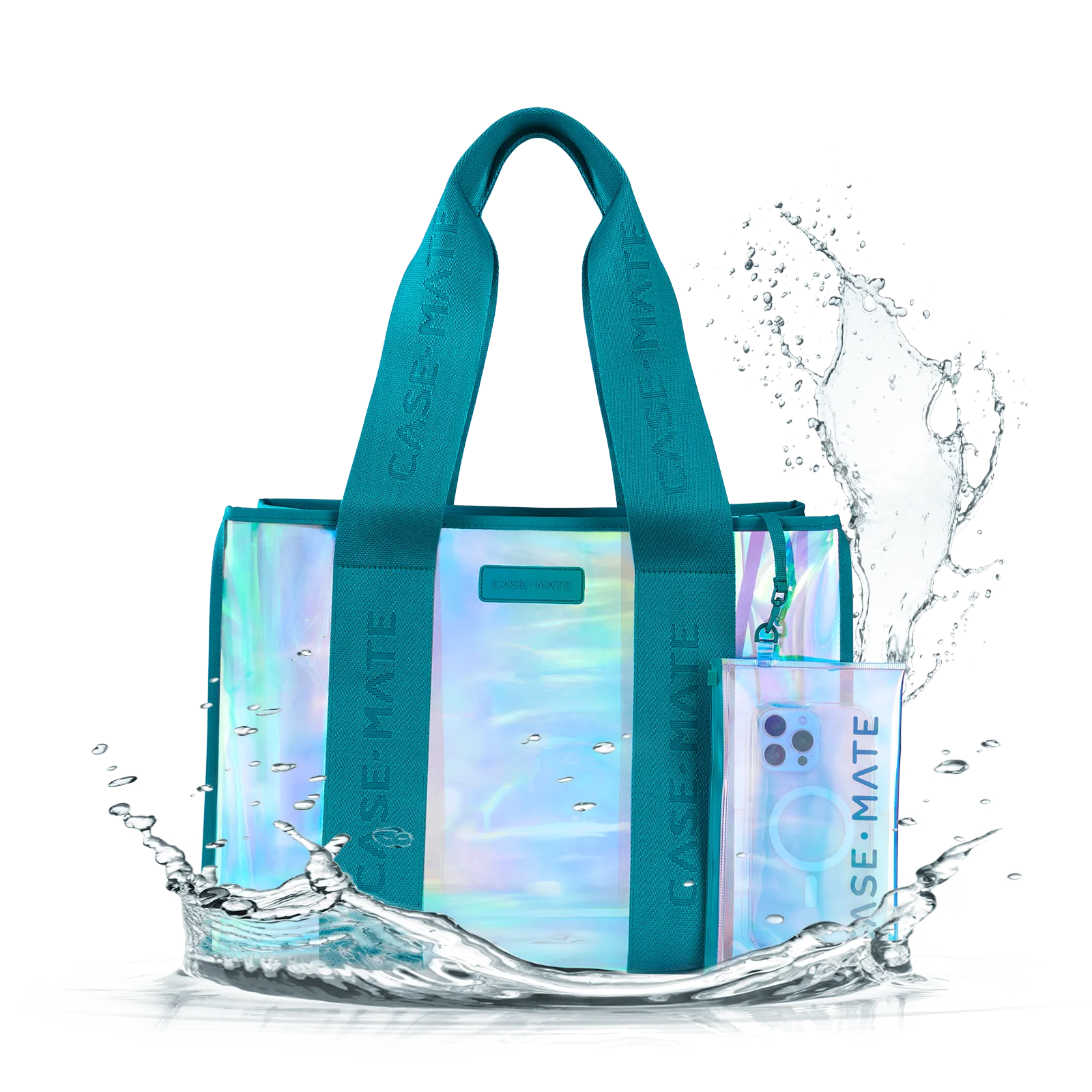 Emerald Blue Soap Bubble Travel Tote