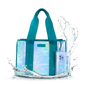 Emerald Blue Soap Bubble Travel Tote