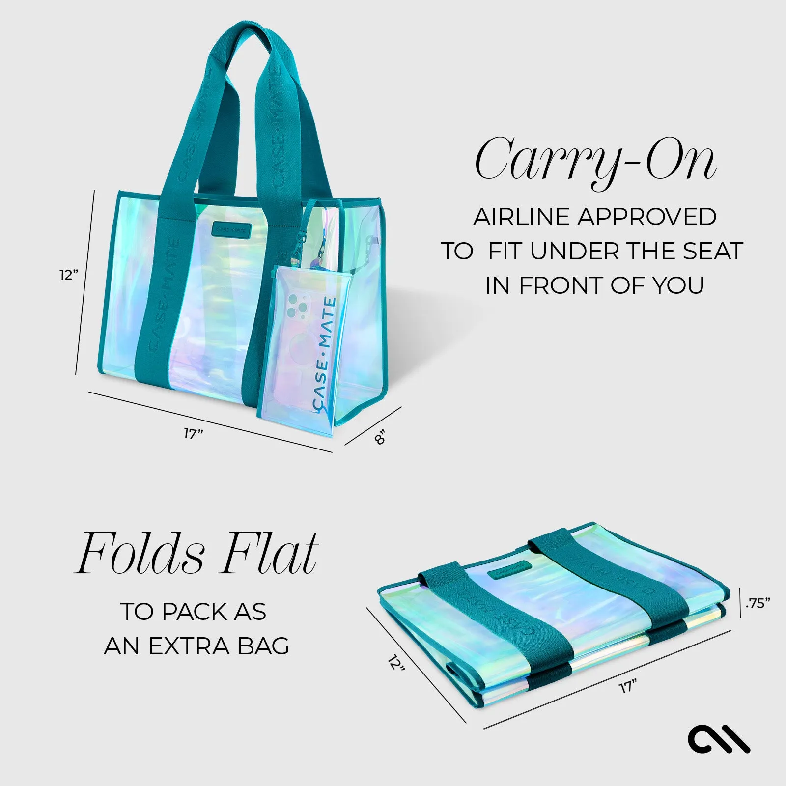 Emerald Blue Soap Bubble Travel Tote