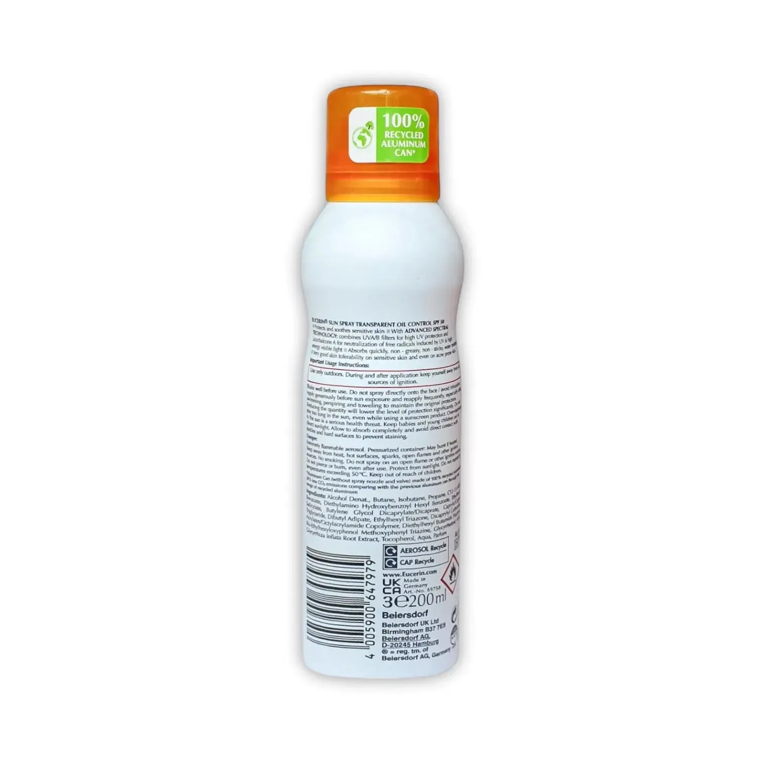 Eucerin Oil Control Dry Touch Sun Spray SPF50 200ml