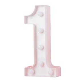 LED Light Up Number 1 White 22cm