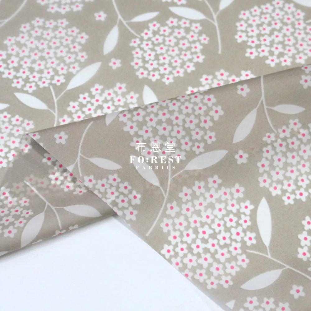 Nylon Waterproof - Flower 薄防水Gray
