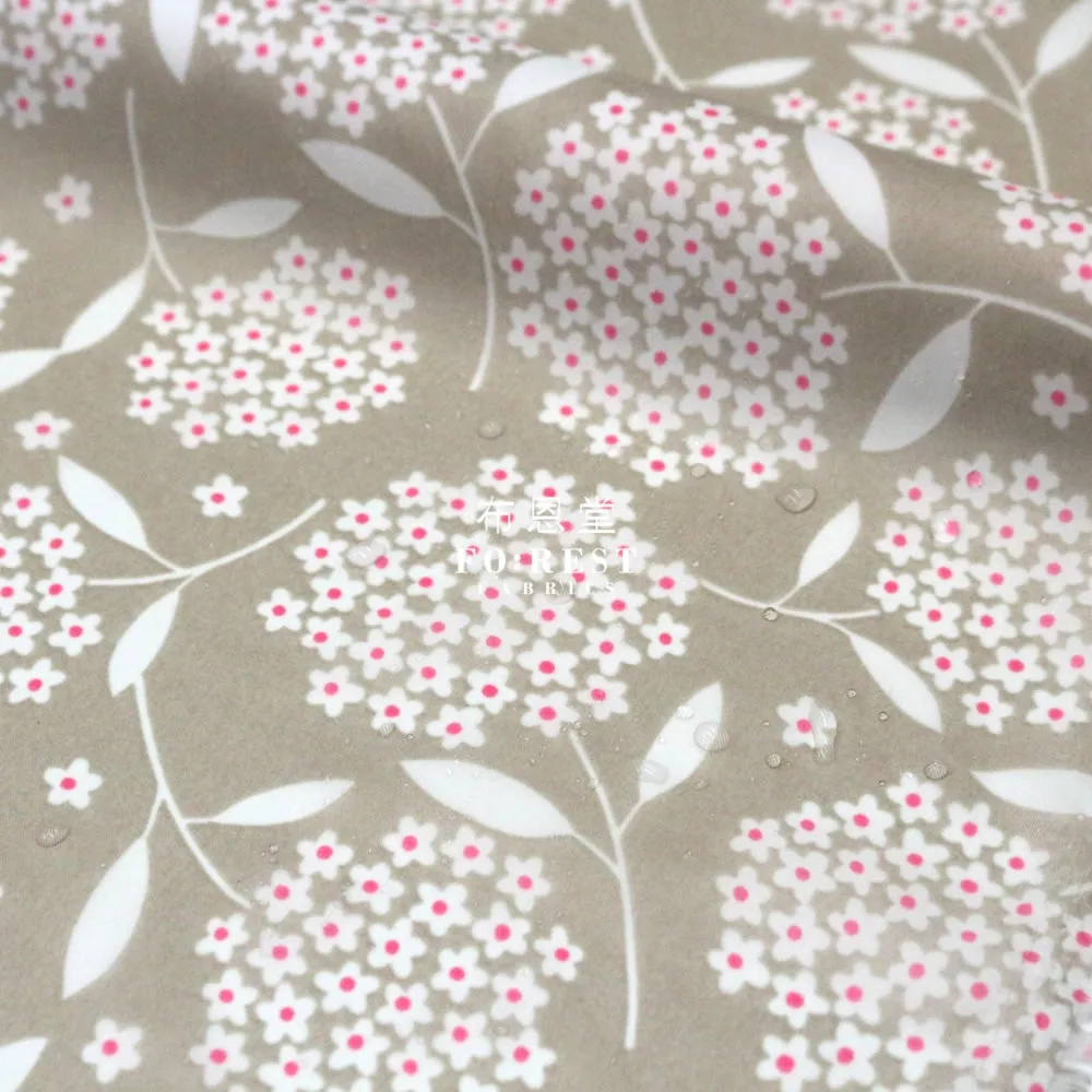 Nylon Waterproof - Flower 薄防水Gray