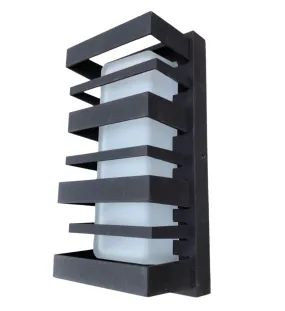 Portfolio Outdoor Wall Light, Glen Hallow, Black and White