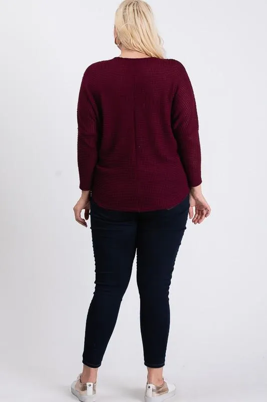 Pre-Order Waffle-Knit Jersey Top