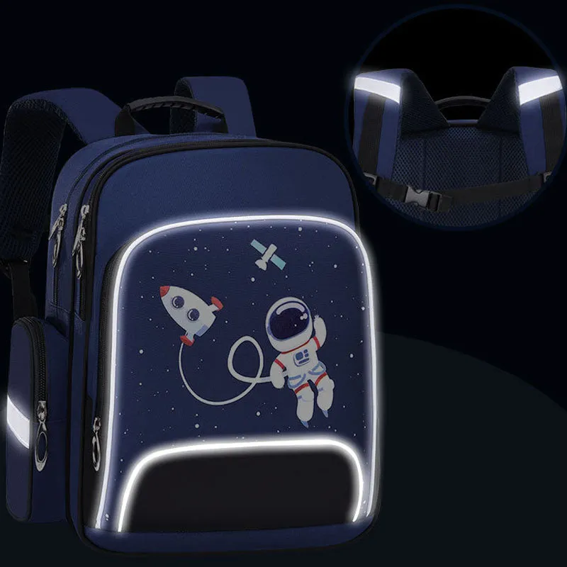 Printed Reflective Waterproof Backpack Toddler Primary School Bookbag