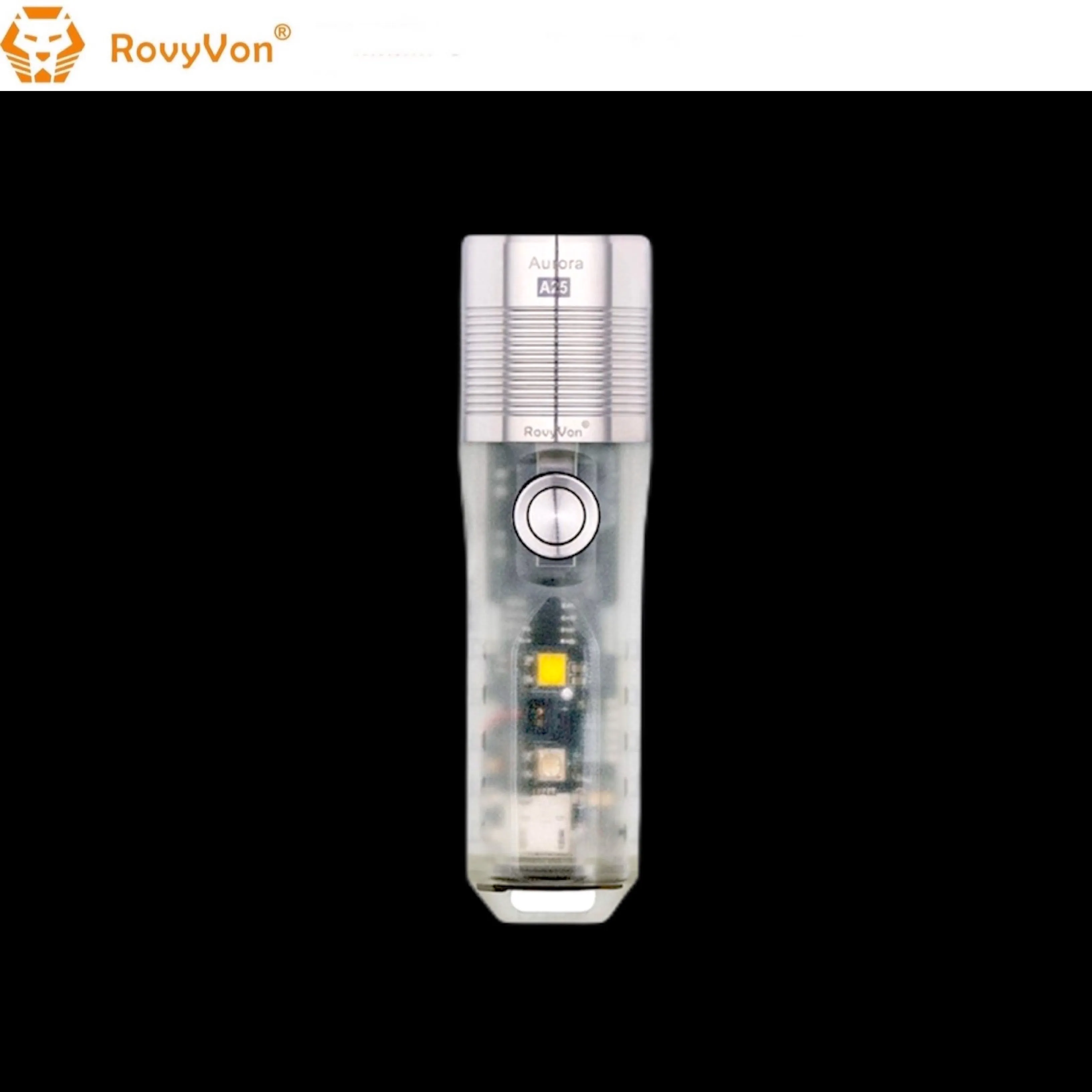 RovyVon Aurora A25 White/UV Green GITD 1000 Lumens EDC Keychain Flashlight
