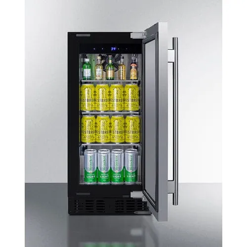 Summit 15" Stainless Steel Door All-Refrigerator ASDS1523