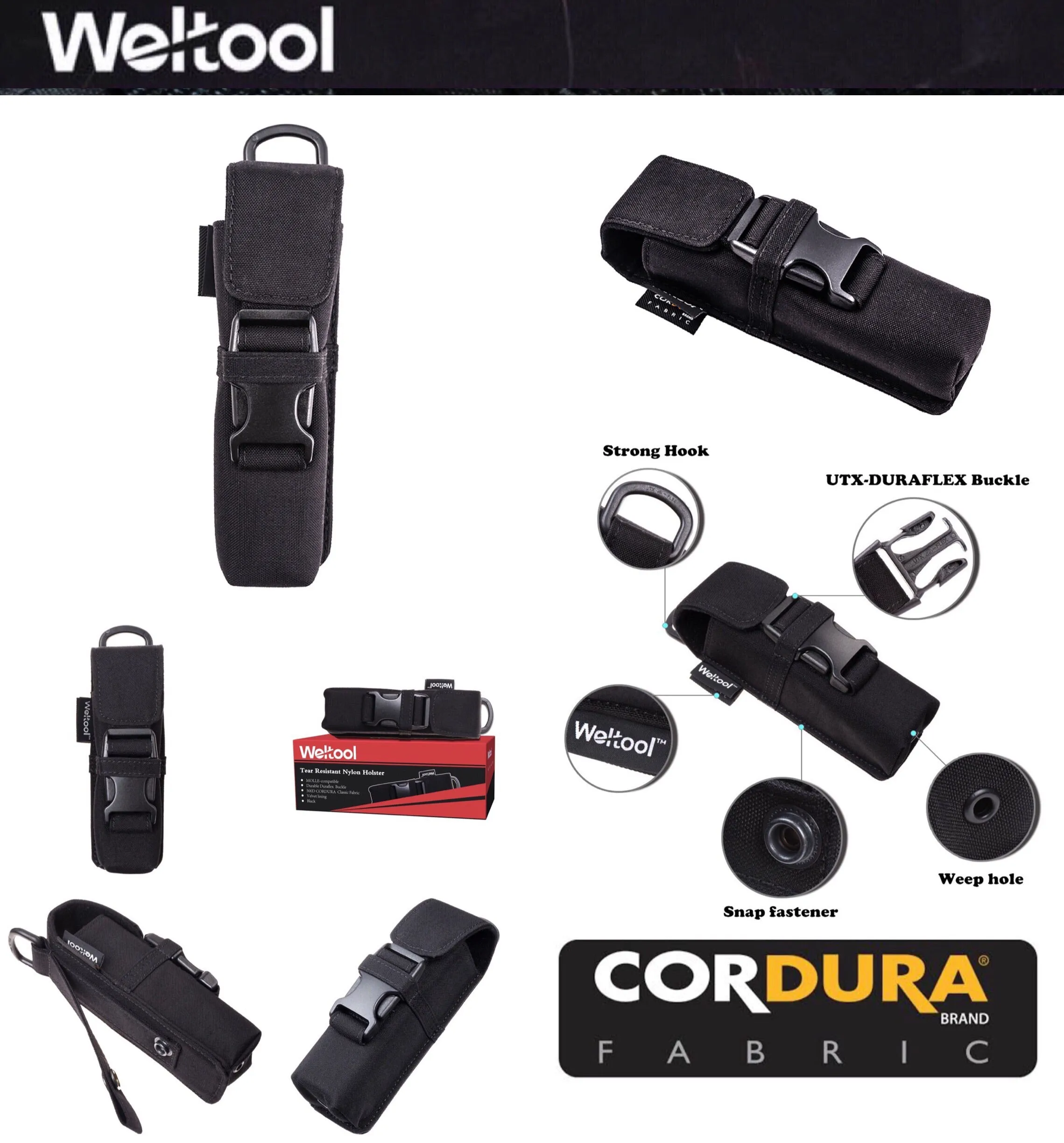 Weltool FH5 Tactical CORDURA Flashlight Holster