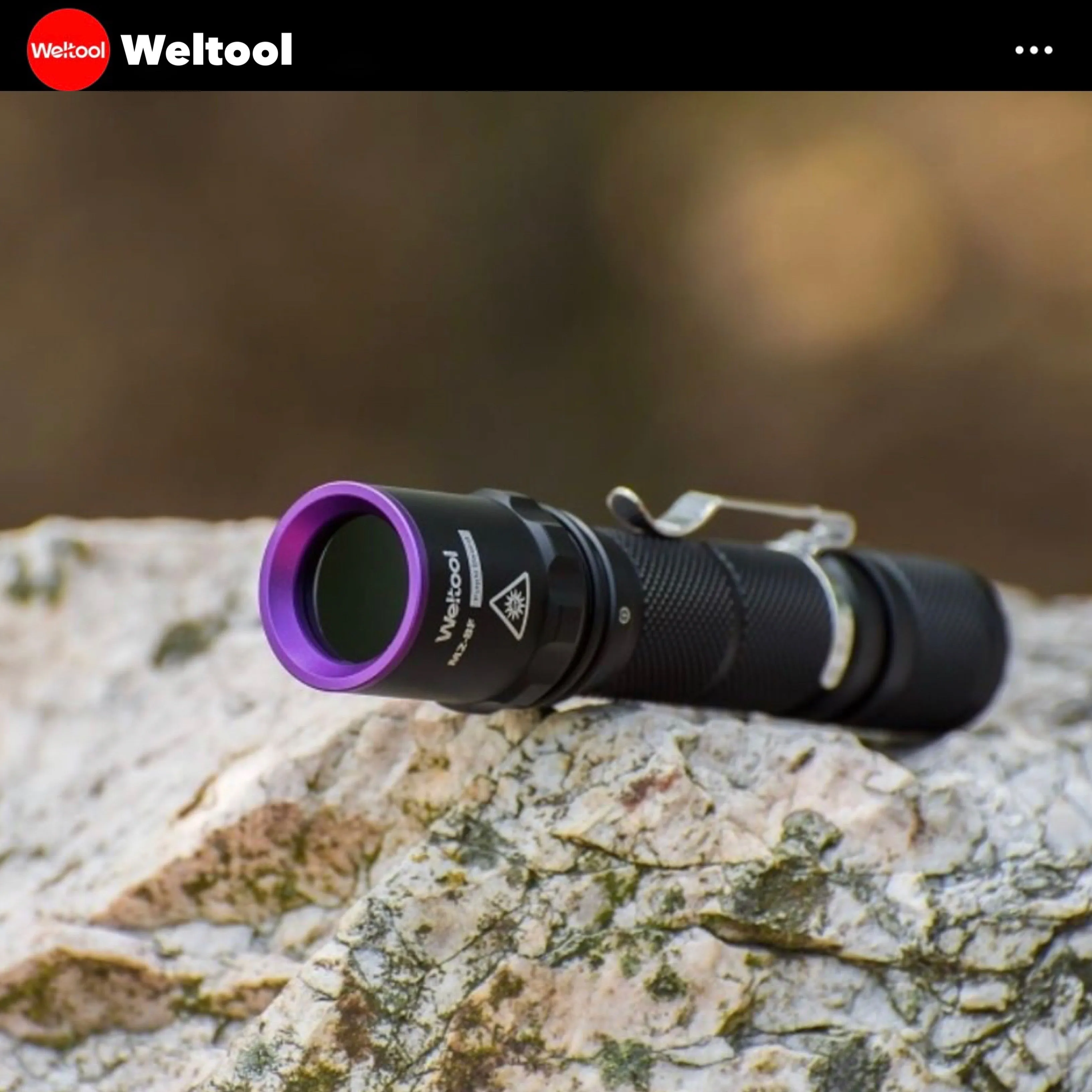 Weltool M2-BF UV 365nm Professional Black Light LED Flashlight