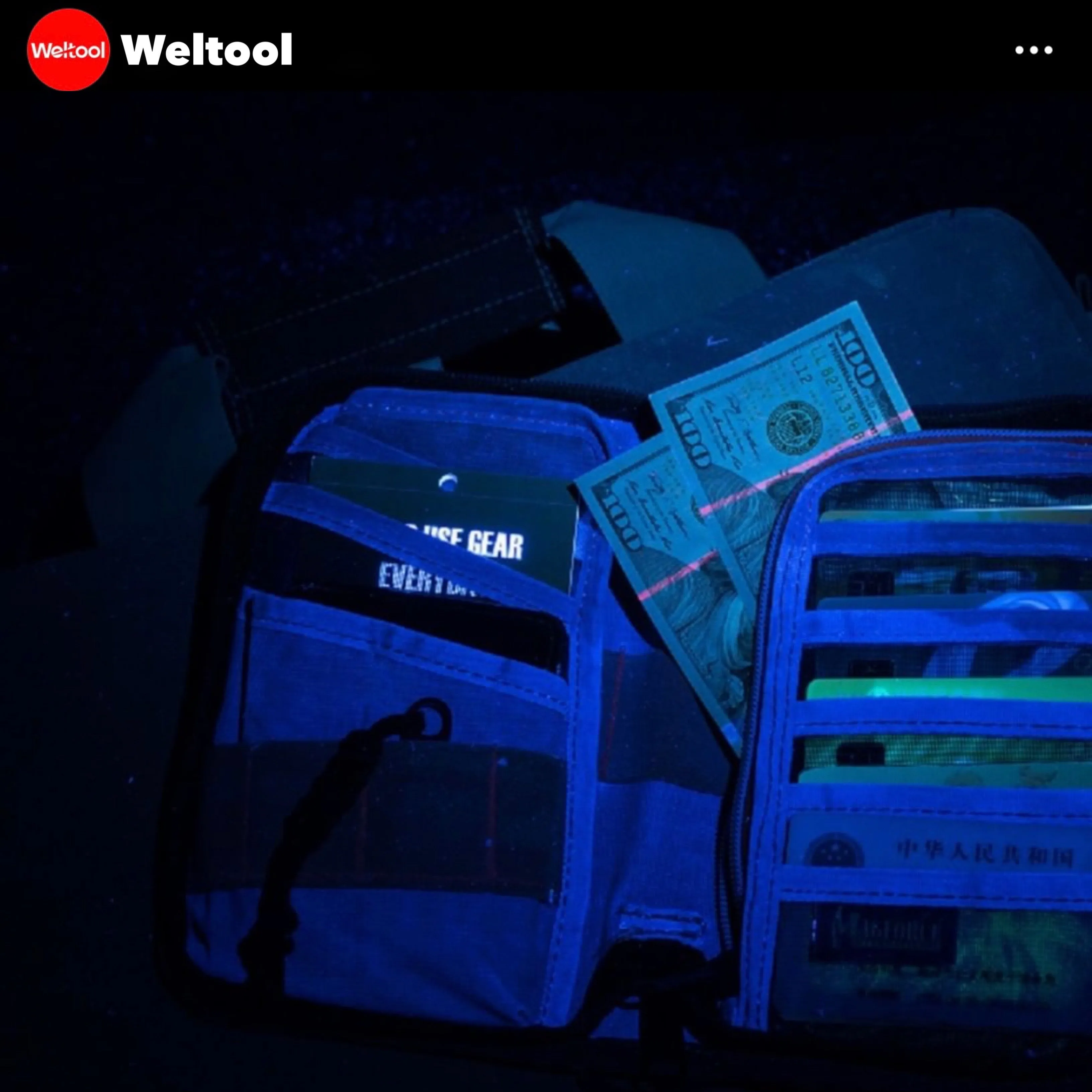 Weltool M2-BF UV 365nm Professional Black Light LED Flashlight